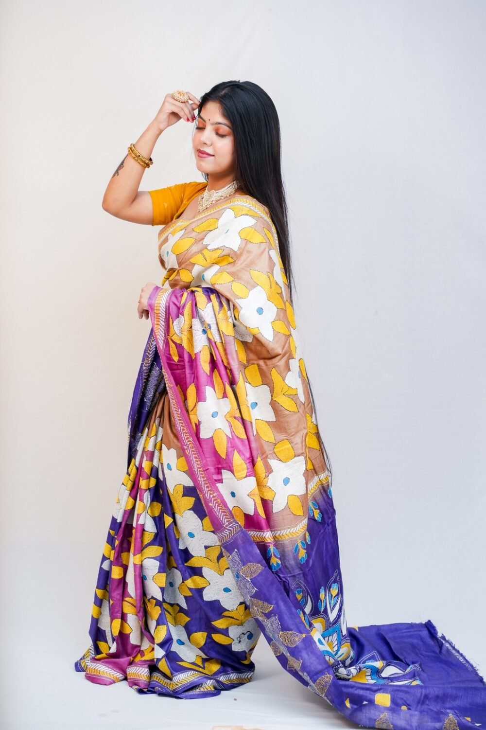 Tussar silk Saree - Image 4