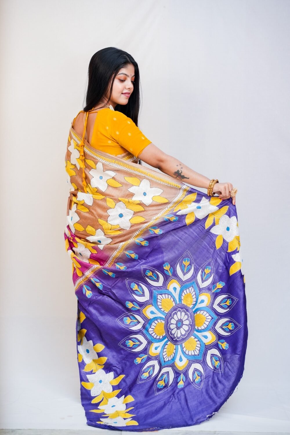 Tussar silk Saree - Image 3