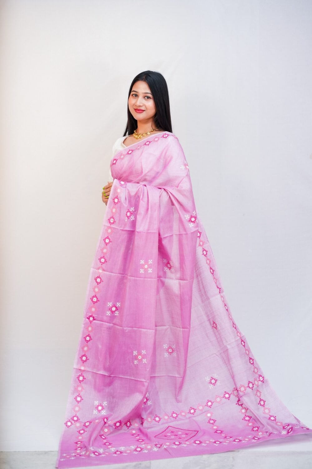 Half Tussar Saree - Image 4