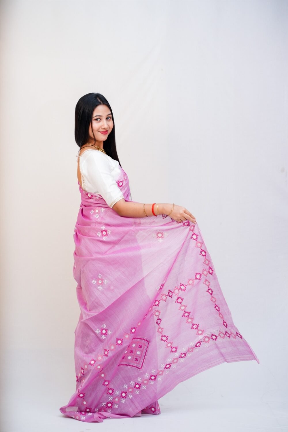 Half Tussar Saree - Image 5