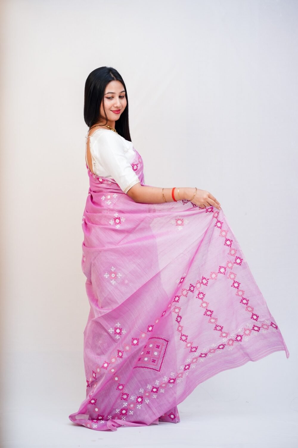 Half Tussar Saree - Image 3