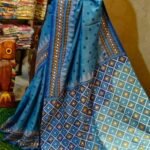 Tussar Silk with Gujarati Work Fusion Saree