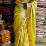 Semi Tussar Gujrati work saree