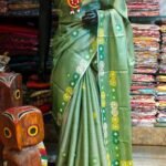 Semi Tussar Gujrati work saree